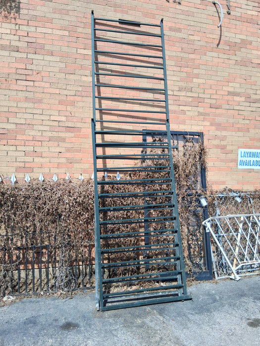 SET OF 2 IRON FENCE RAILINGS MEASURING 18' 8' TOTAL