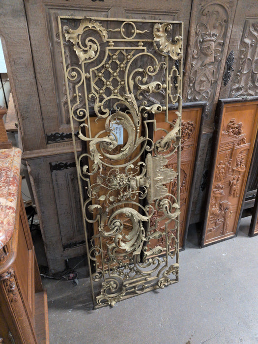DOUBLE SIDED ORNATE GOLD IRON PANEL