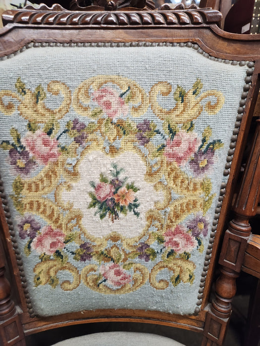 LOUIS XVI NEEDLEPOINT ARMCHAIR