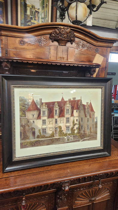 LARGE  CHATEAU PRINT- NOT OLD