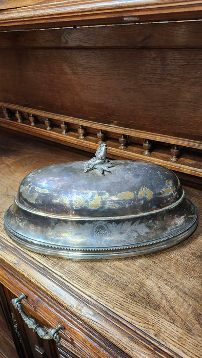 SILVER PLATED OVAL DOME