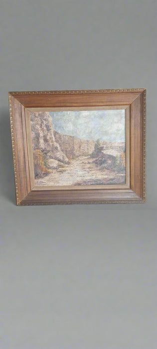 FRAMED WESTERN LANDSCAPE OIL PAINTING