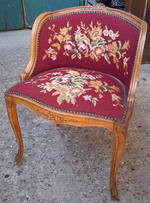 LOUIS XV NEEDLEPOINT STOOL