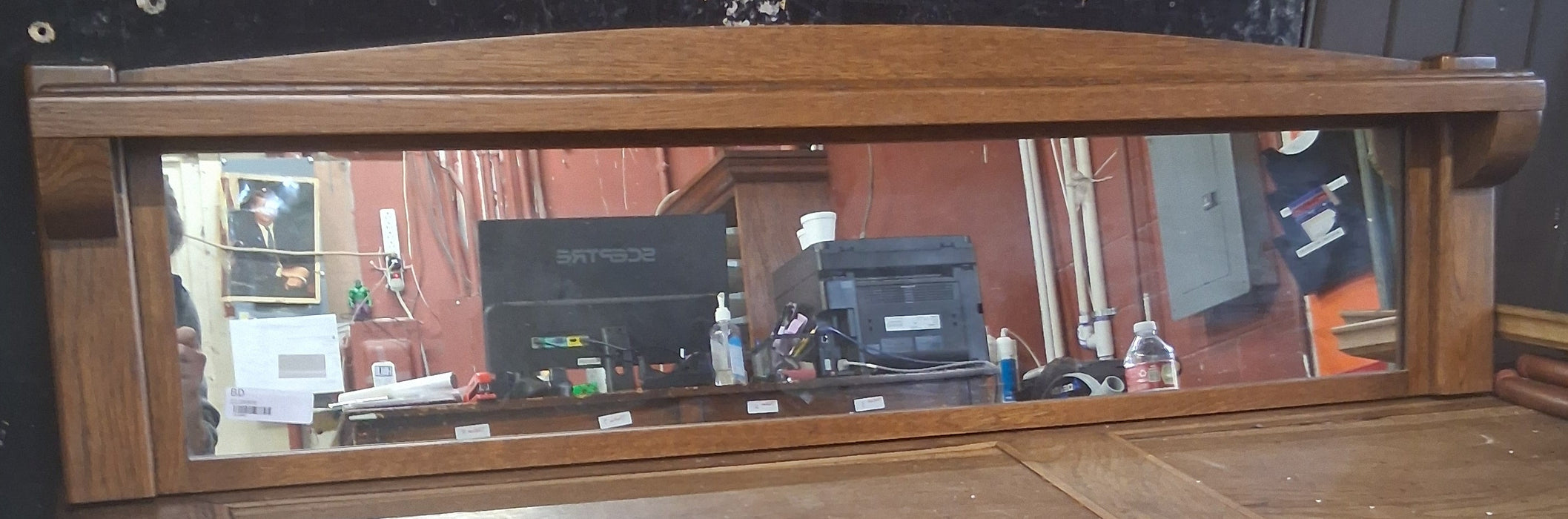 LONG MISSION OAK SERVER MIRROR