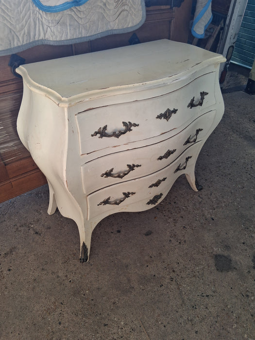 LOUIS XV BOMBE PAINTED CHEST WITH ORMOLU