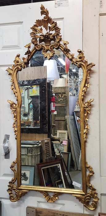 FANCY ITALIAN CARVED GOLD MIRROR