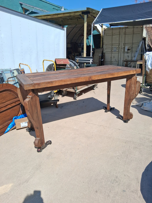 LONG BAR HEIGHT RUSTIC TABLE