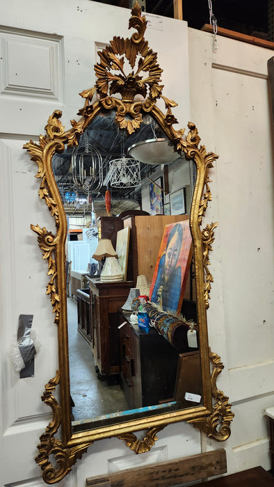 FANCY ITALIAN CARVED GOLD MIRROR