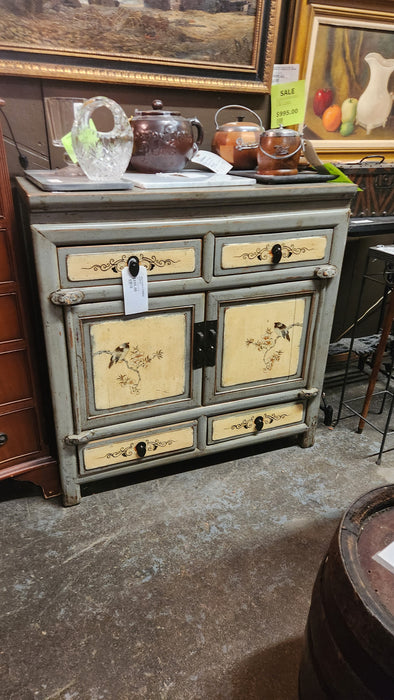 GRAY SMALL CHINESE CABINET