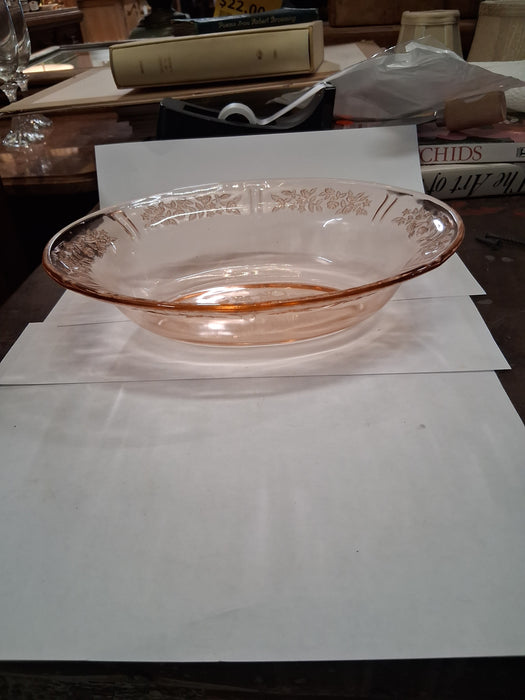 SMALL CABBAGE ROSE OVAL BOWLe re