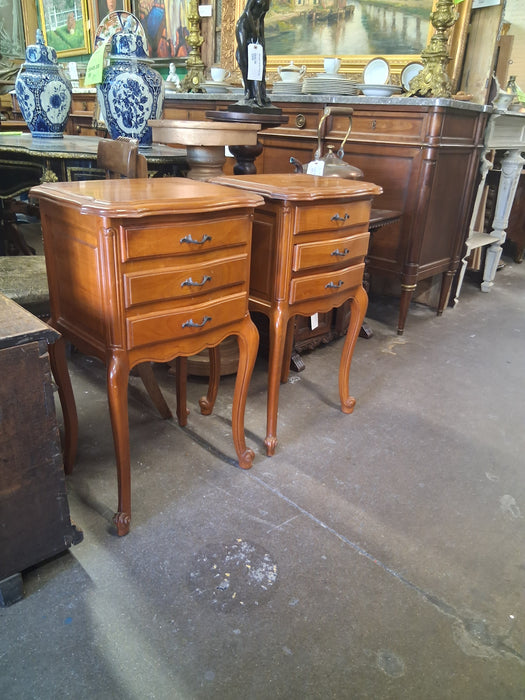 PAIR LOUIS XV CHERRY SIDE CHESTS