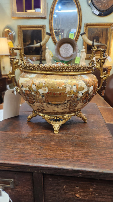 SMALL ASIAN SATSUMA JARDINIERE