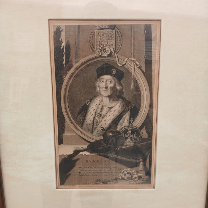 ENGRAVING OF KING HENRI VII AS FOUND