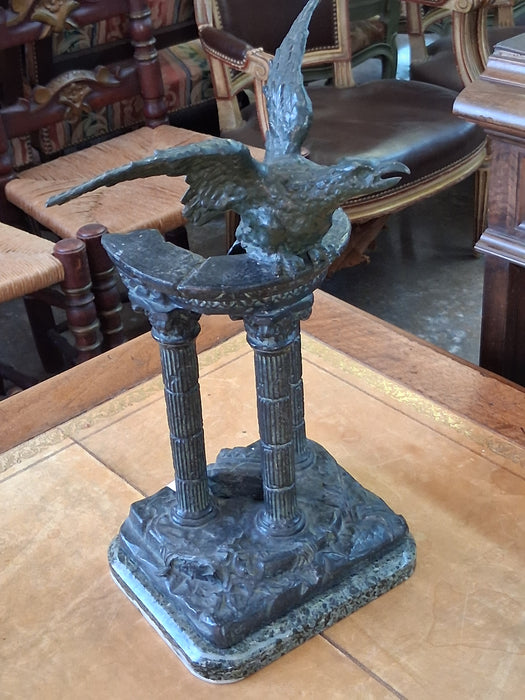 EAGLE ON MARBLE BASE STATUE