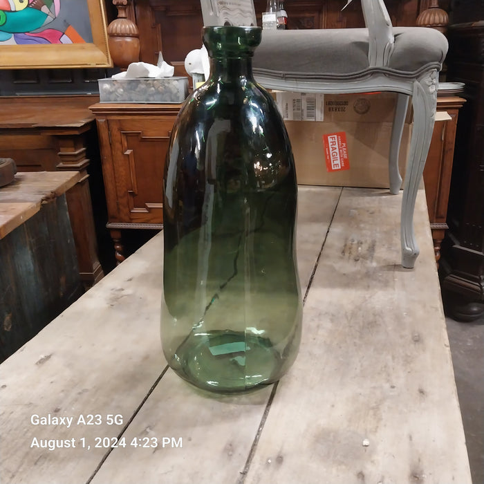 LARGE GREEN MOLDED BOTTLE