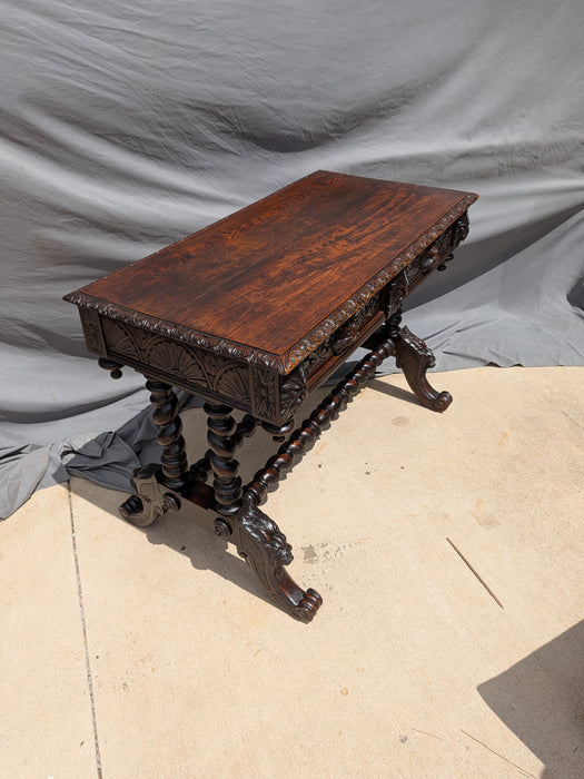 FRENCH OAK BARLEY TWIST CONSOLE