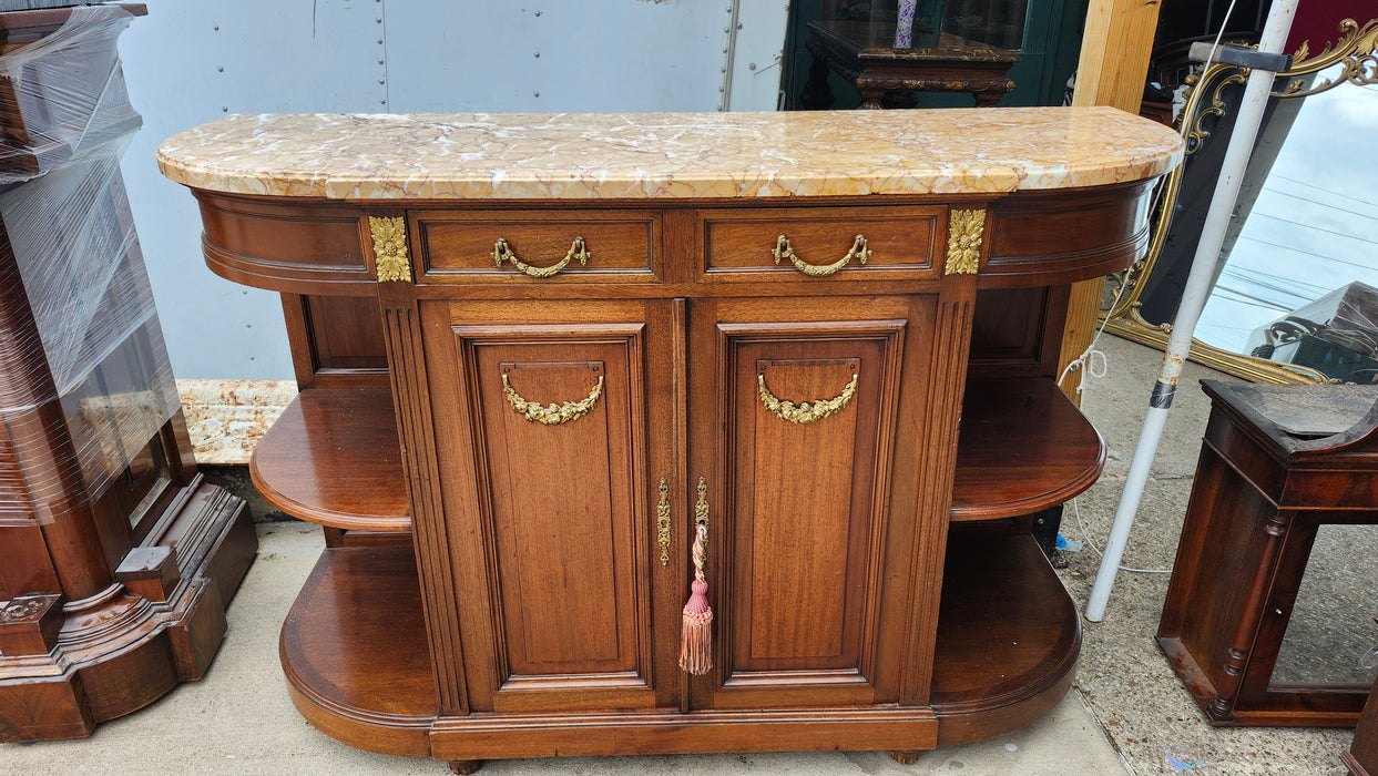BEAUTIFUL FRENCH MARBLE TOP SERVER C. 1910