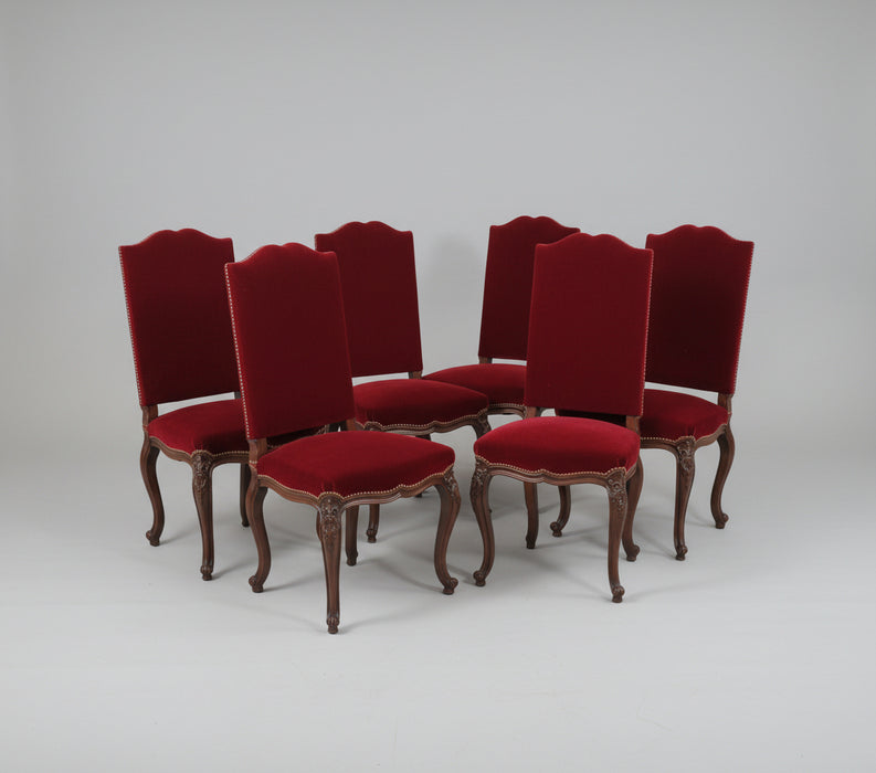 SET OF 6 HIGHBACK LOUIS XV CHAIRS