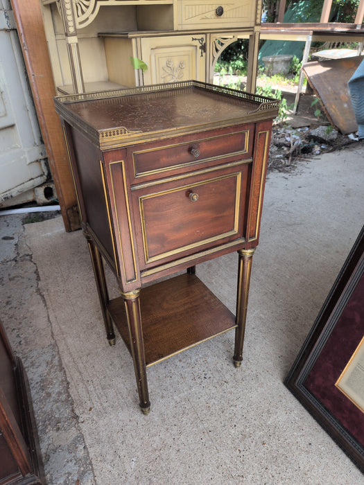 MARBLE TOP LOUIS XVI NIGHT STAND