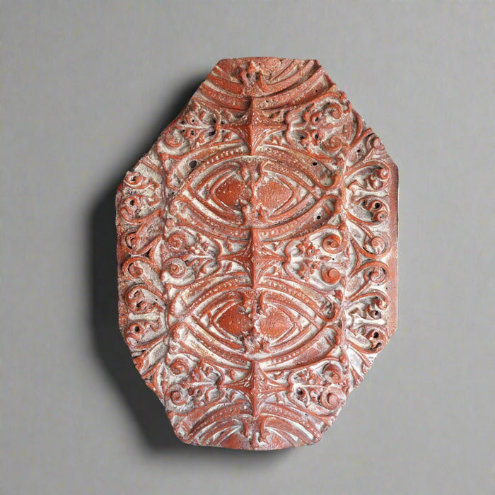 LARGE DECORATIVE PLASTER PLAQUE AS FOUND