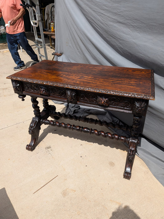 FRENCH OAK BARLEY TWIST CONSOLE