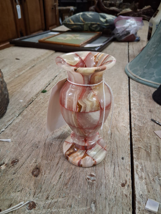 CHECKERBOARD ONYX VASE