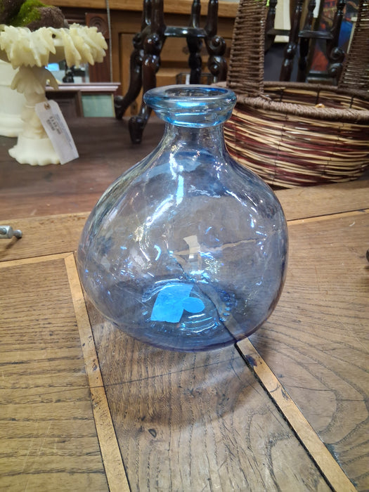 HAND MADE SPANISH BLUE GLASS BOTTLE