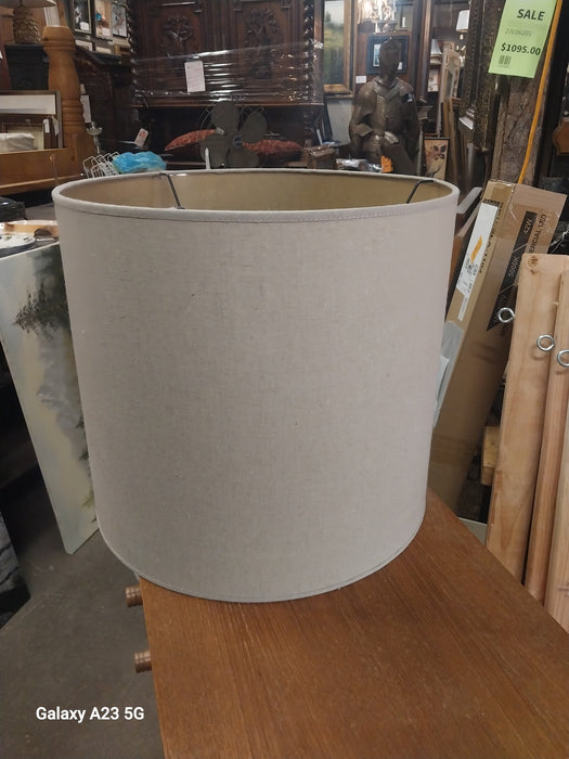 LARGE GREY CYLINDER LAMP SHADE