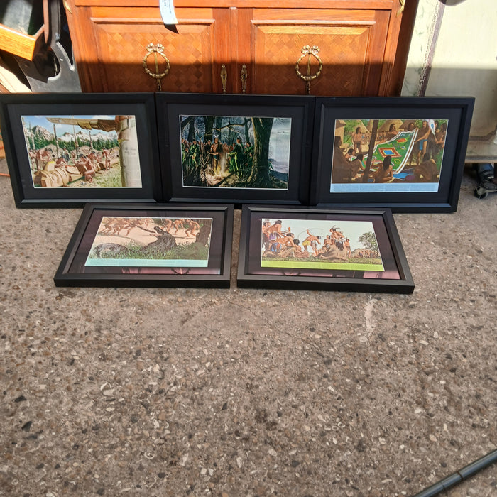 FRAMED PONTIAC INDIAN PRINT