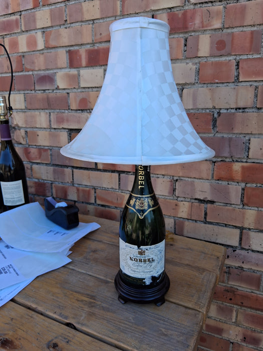 KORBEL BOTTLE LAMP WITH SHADE