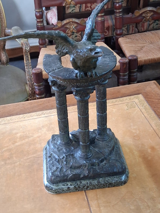 EAGLE ON MARBLE BASE STATUE
