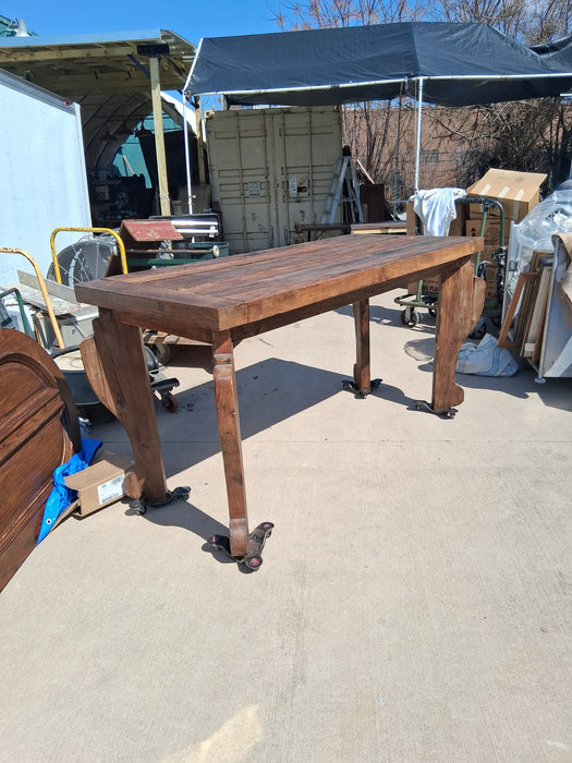 LONG BAR HEIGHT RUSTIC TABLE
