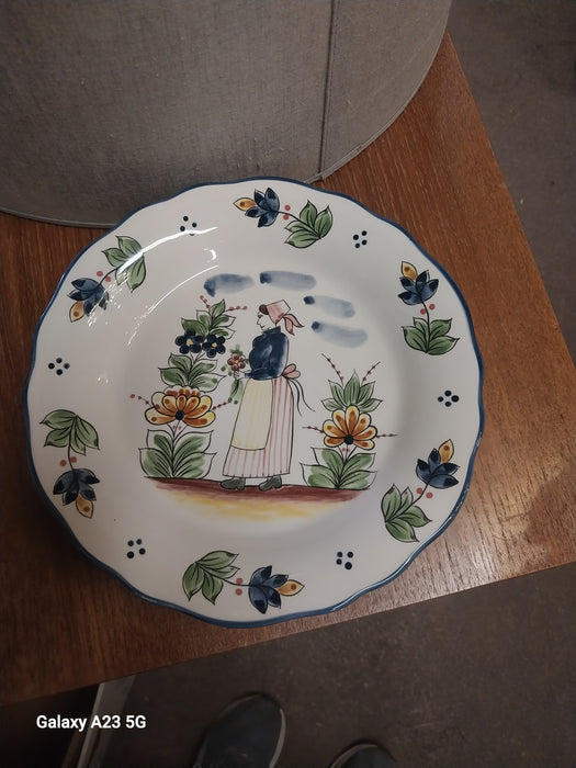 FIGURAL PAINTED PLATE