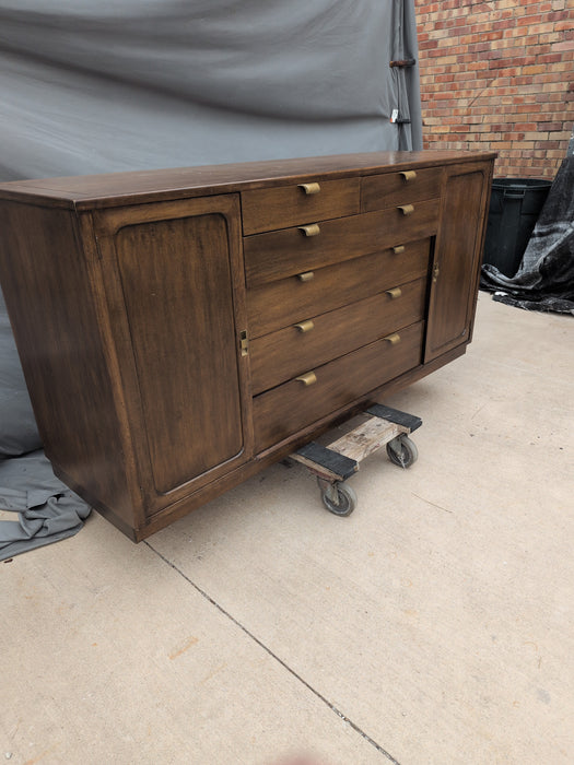 MIDCENTURY WALNUT SERVER WITH LONG DRAWER
