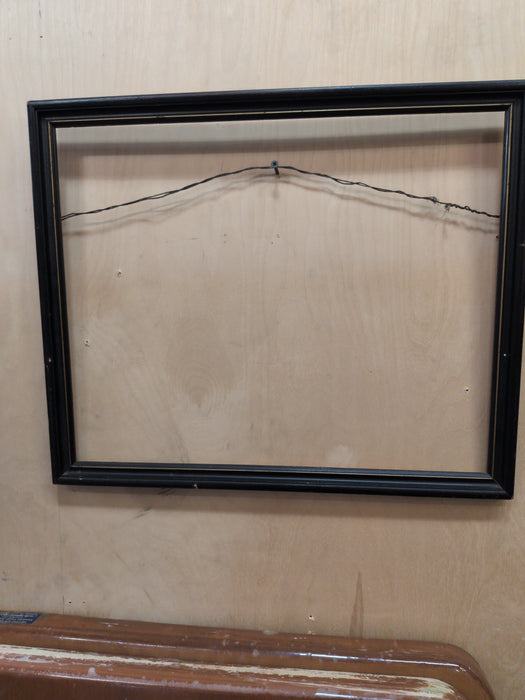 SMALL SIMPLE THIN BLACK FRAME WITH GOLD LINER