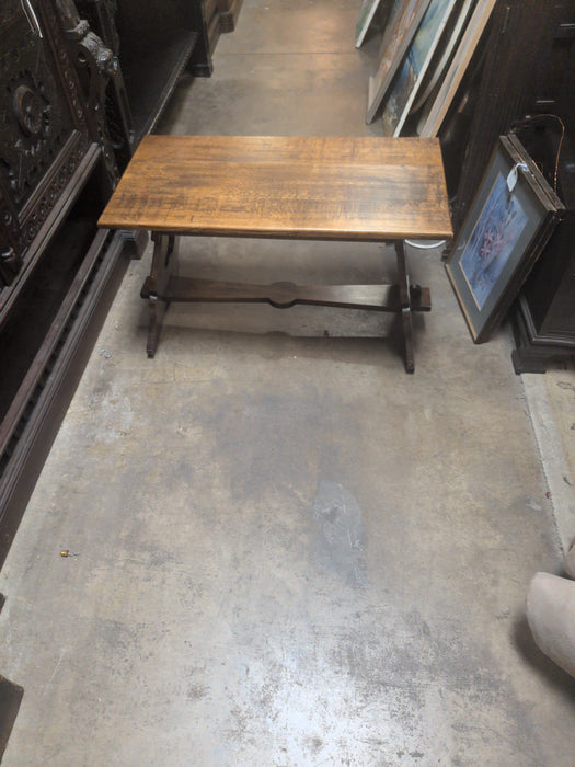 SMALL GOTHIC OAK TABLE WITH TREFOIL