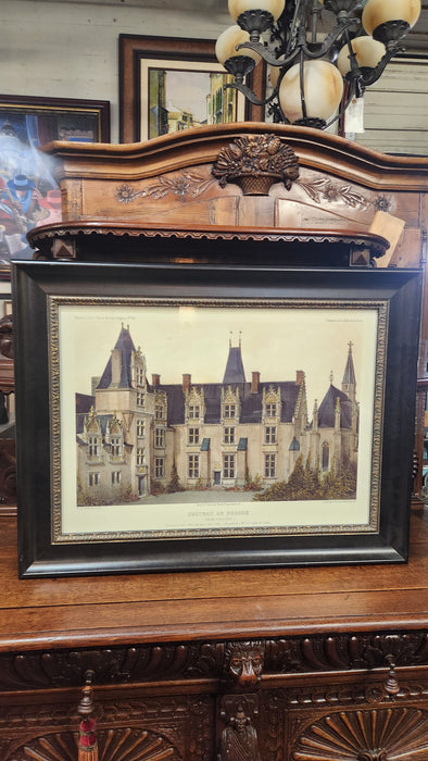 LARGE  CHATEAU PRINT- NOT OLD