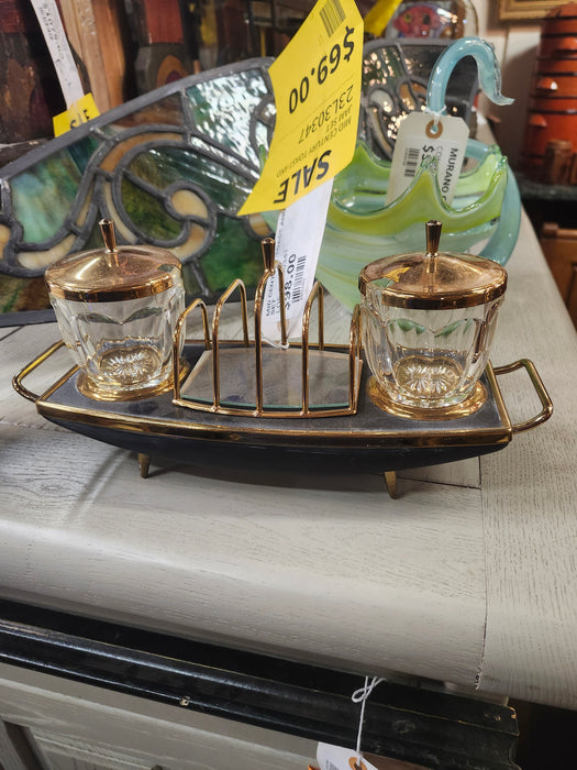 MID CENTURY TOAST AND JAM SET