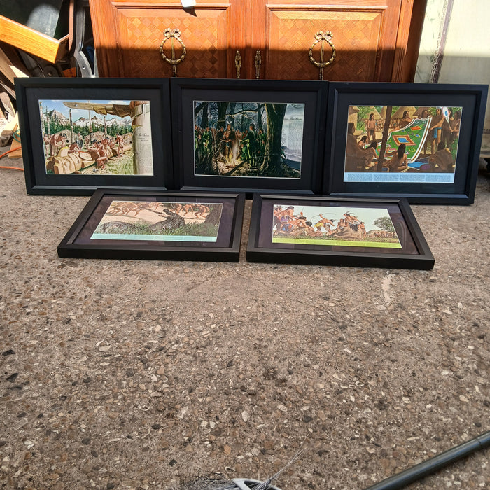 FRAMED PONTIAC INDIAN PRINT