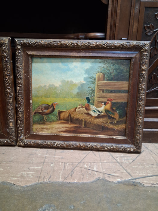 PAIR OF AVIAN PAINTINGS - BY EDWARD VAN HONREVELDT
