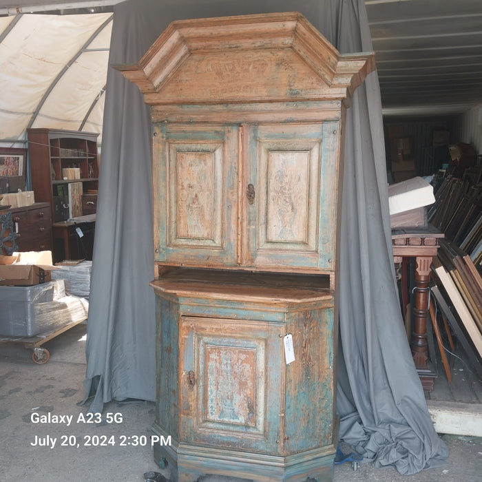 RUSTIC SWEDISH PINE PAINTED CABINET