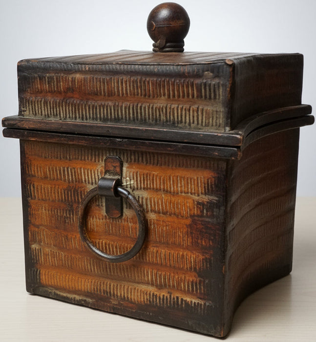 BROWN SHAPED METAL BOX