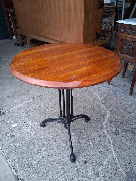 IRON PUB TABLE WITH BEACH TOP