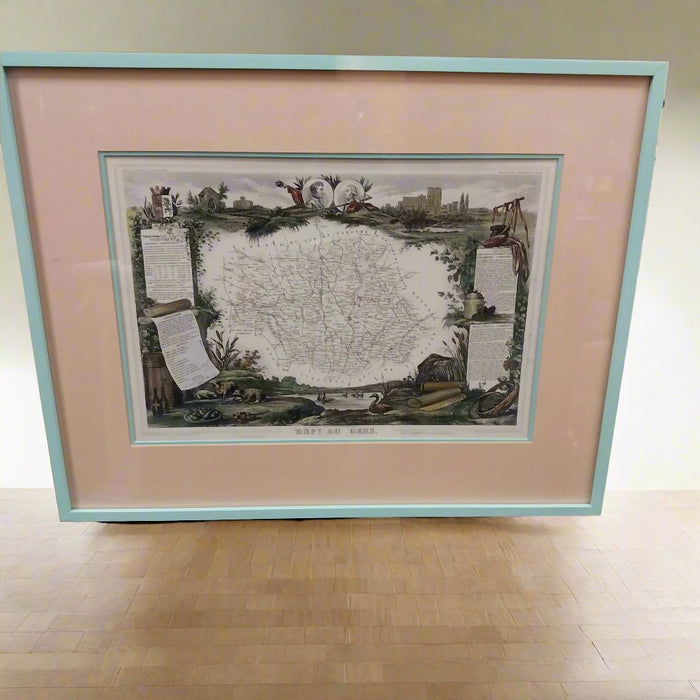 FRAMED MAP-DEPT DU CERS