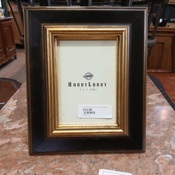 SMALL BLACK WITH GOLD MOLDING  FRAME