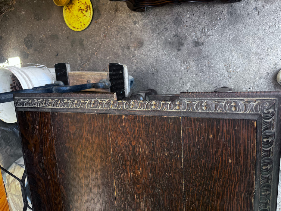 OAK BARLEY TWIST  HALL TABLE AS FOUND