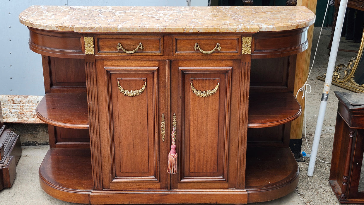 BEAUTIFUL FRENCH MARBLE TOP SERVER C. 1910