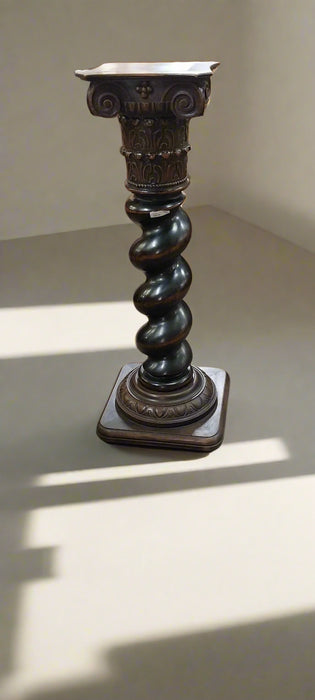 HUGE BARLEY TWIST OAK PEDESTAL