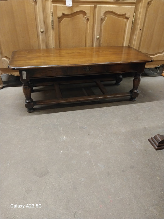 RUSTIC PEGGED OAK COFFEE TABLE