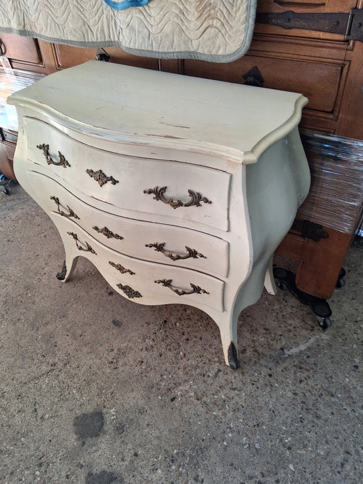 LOUIS XV BOMBE PAINTED CHEST WITH ORMOLU